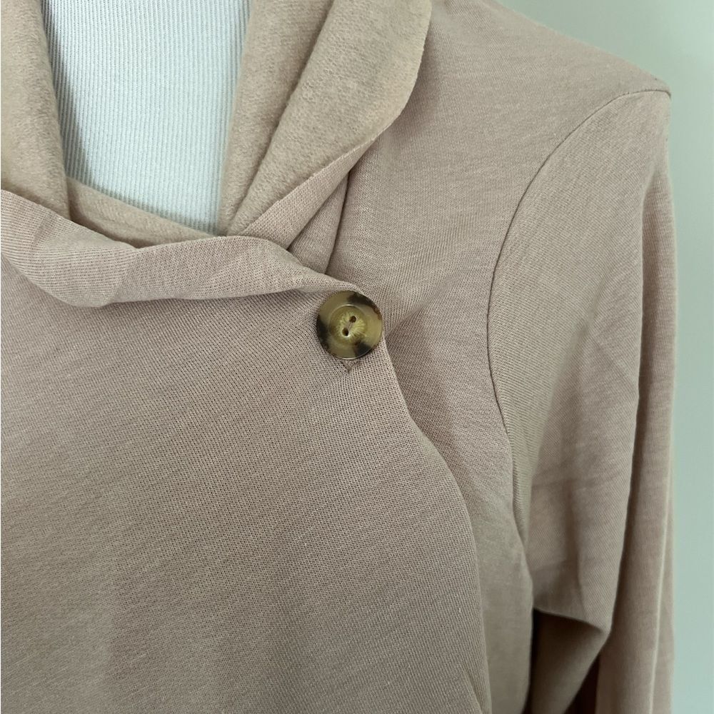 🆕 Mystree Asymmetrical Button Wrap Blush Cardiga… - image 4